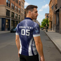 Custom Scotland Football 2026 Zipper Polo Shirt Scotland On Tour Trophy Style - Wonder Print Shop