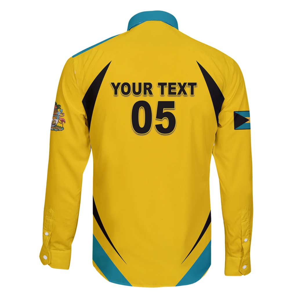 Custom Bahamas Football Family Matching Long Sleeve Bodycon Dress and Hawaiian Shirt Go Champions Baha Boyz