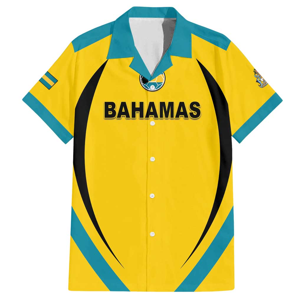Custom Bahamas Football Family Matching Puletasi and Hawaiian Shirt Go Champions Baha Boyz