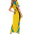 Custom Bahamas Football Family Matching Short Sleeve Bodycon Dress and Hawaiian Shirt Go Champions Baha Boyz