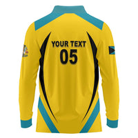Custom Bahamas Football Long Sleeve Polo Shirt Go Champions Baha Boyz