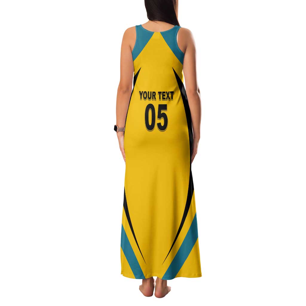 Custom Bahamas Football Tank Maxi Dress Go Champions Baha Boyz