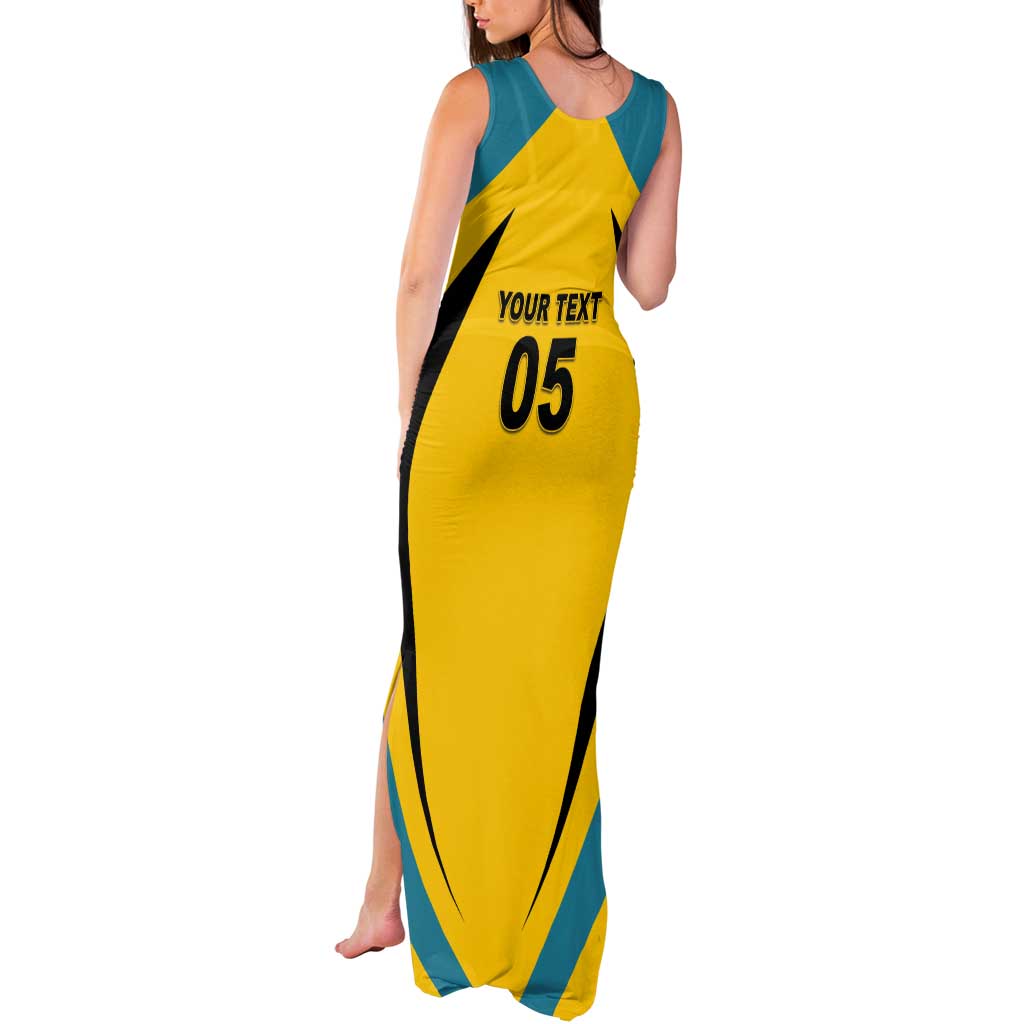 Custom Bahamas Football Tank Maxi Dress Go Champions Baha Boyz