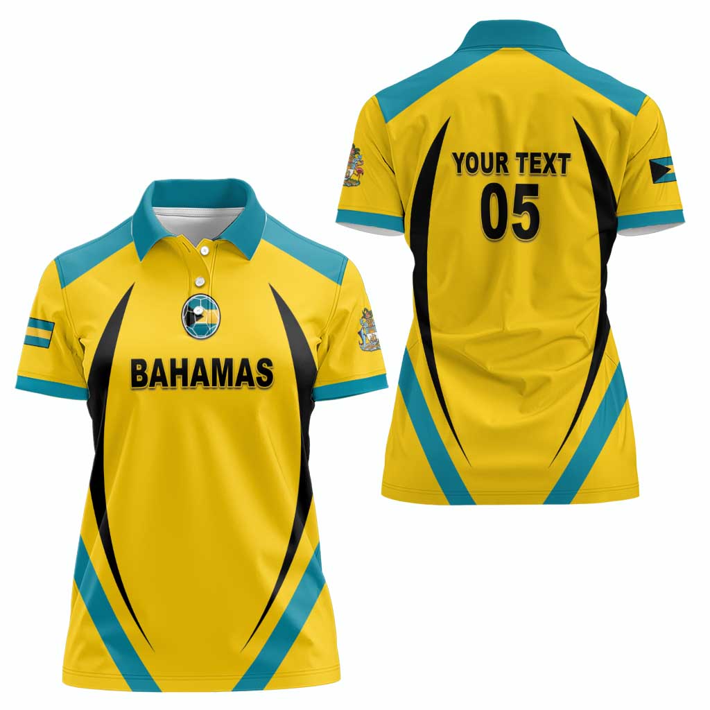 Custom Bahamas Football Women Polo Shirt Go Champions Baha Boyz