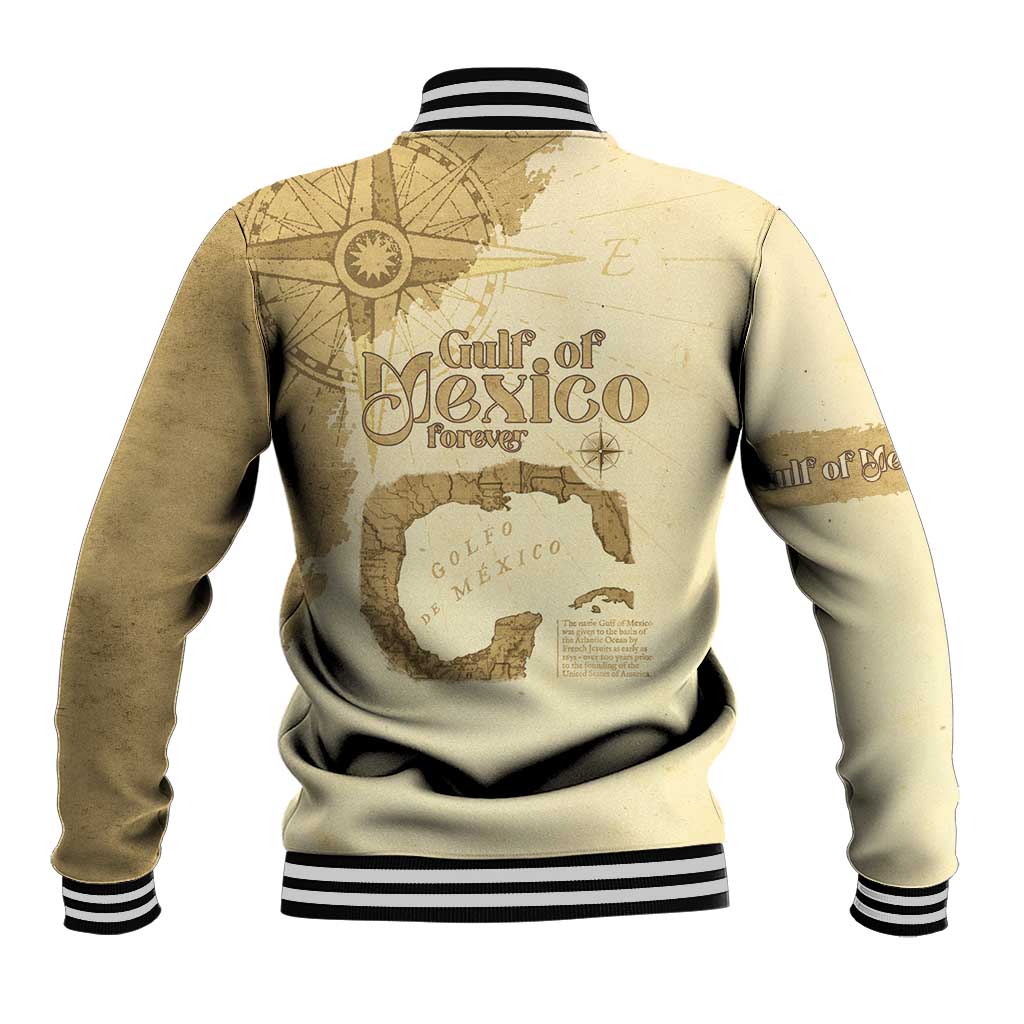 Gulf Of Mexico Estd 1672 Baseball Jacket Vintage Style
