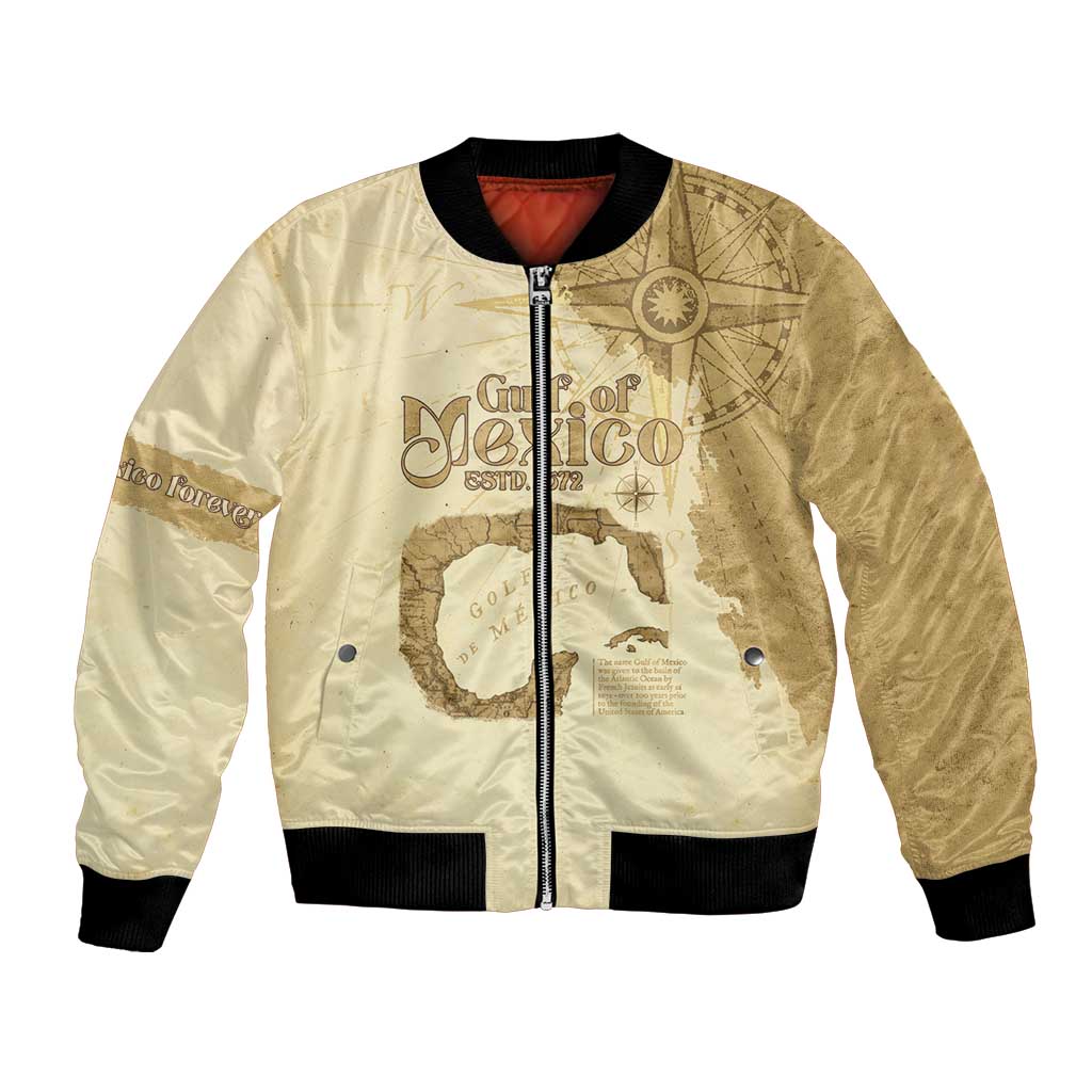 Gulf Of Mexico Estd 1672 Bomber Jacket Vintage Style