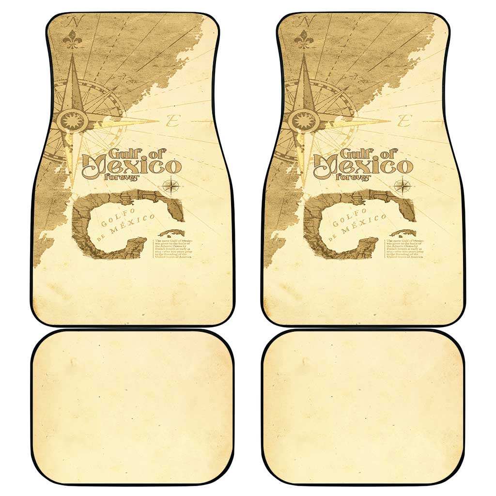 Gulf Of Mexico Estd 1672 Car Mats Vintage Style
