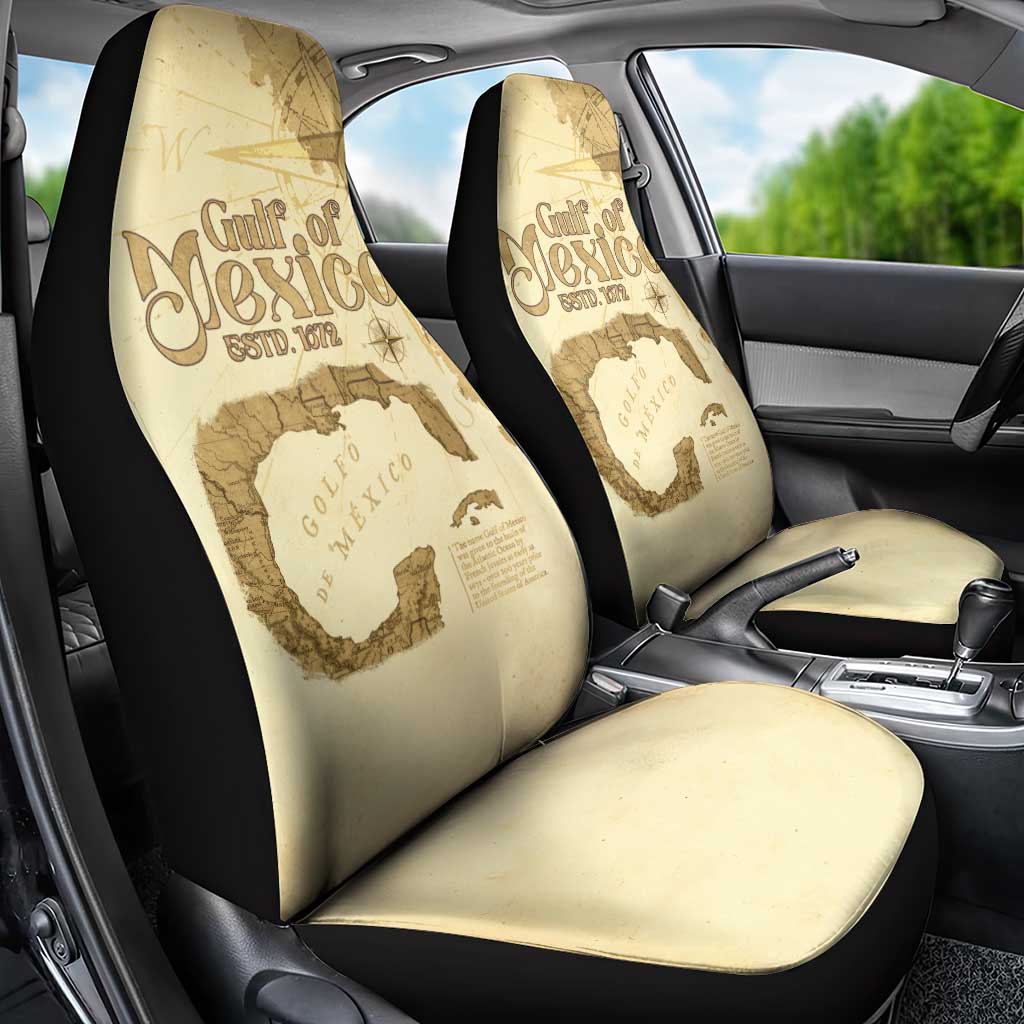 Gulf Of Mexico Estd 1672 Car Seat Cover Vintage Style