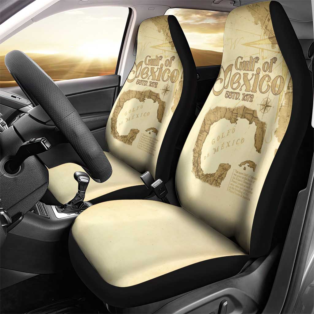 Gulf Of Mexico Estd 1672 Car Seat Cover Vintage Style