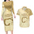 Gulf Of Mexico Estd 1672 Couples Matching Long Sleeve Bodycon Dress and Hawaiian Shirt Vintage Style