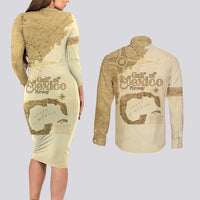 Gulf Of Mexico Estd 1672 Couples Matching Long Sleeve Bodycon Dress and Long Sleeve Button Shirt Vintage Style