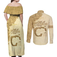 Gulf Of Mexico Estd 1672 Couples Matching Off Shoulder Maxi Dress and Long Sleeve Button Shirt Vintage Style
