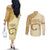 Gulf Of Mexico Estd 1672 Couples Matching Off The Shoulder Long Sleeve Dress and Long Sleeve Button Shirt Vintage Style