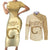 Gulf Of Mexico Estd 1672 Couples Matching Short Sleeve Bodycon Dress and Long Sleeve Button Shirt Vintage Style