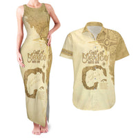 Gulf Of Mexico Estd 1672 Couples Matching Tank Maxi Dress and Hawaiian Shirt Vintage Style
