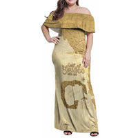 Gulf Of Mexico Estd 1672 Family Matching Off Shoulder Maxi Dress and Hawaiian Shirt Vintage Style