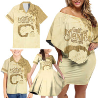 Gulf Of Mexico Estd 1672 Family Matching Off Shoulder Short Dress and Hawaiian Shirt Vintage Style