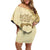 Gulf Of Mexico Estd 1672 Family Matching Off Shoulder Short Dress and Hawaiian Shirt Vintage Style
