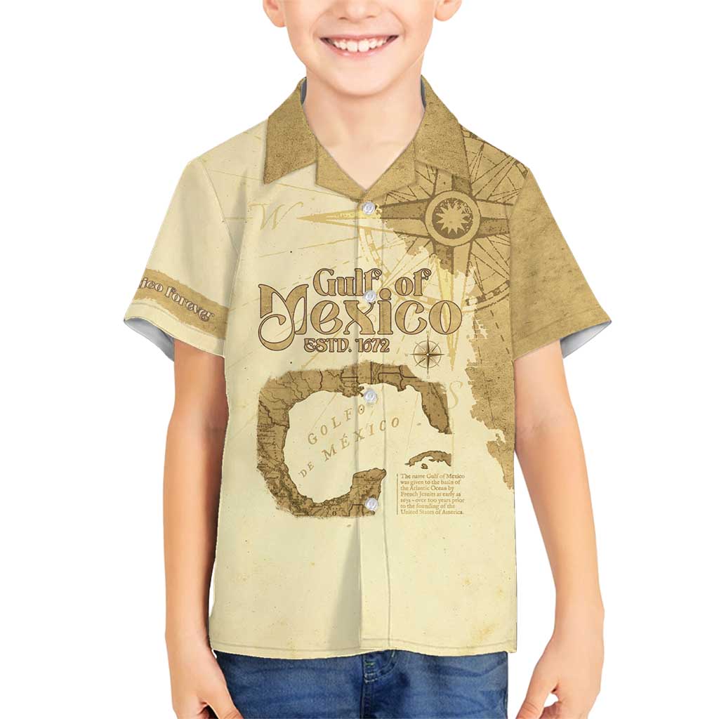 Gulf Of Mexico Estd 1672 Family Matching Puletasi and Hawaiian Shirt Vintage Style