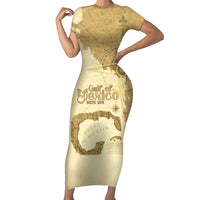 Gulf Of Mexico Estd 1672 Family Matching Short Sleeve Bodycon Dress and Hawaiian Shirt Vintage Style