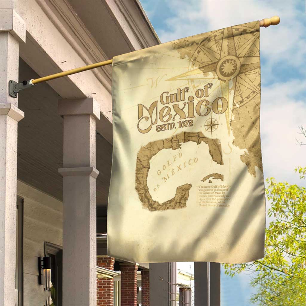 Gulf Of Mexico Estd 1672 Garden Flag Vintage Style