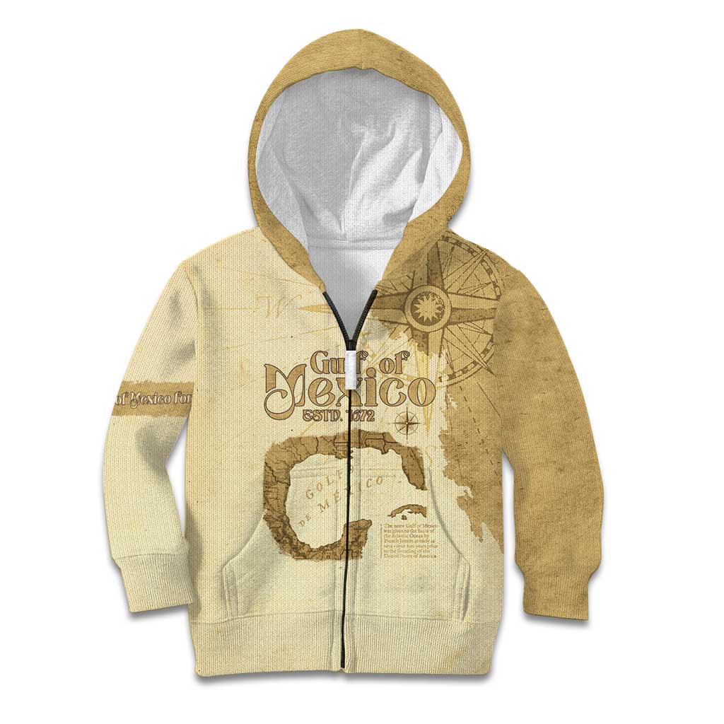 Gulf Of Mexico Estd 1672 Kid Hoodie Vintage Style