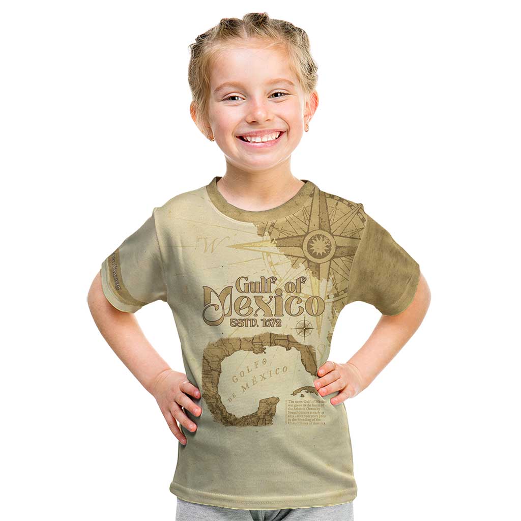 Gulf Of Mexico Estd 1672 Kid T Shirt Vintage Style