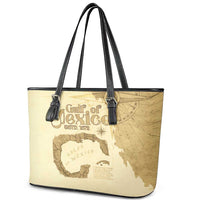Gulf Of Mexico Estd 1672 Leather Tote Bag Vintage Style