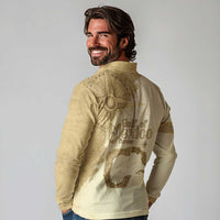 Gulf Of Mexico Estd 1672 Long Sleeve Polo Shirt Vintage Style