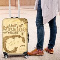 Gulf Of Mexico Estd 1672 Luggage Cover Vintage Style