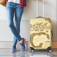 Gulf Of Mexico Estd 1672 Luggage Cover Vintage Style