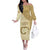 Gulf Of Mexico Estd 1672 Off The Shoulder Long Sleeve Dress Vintage Style