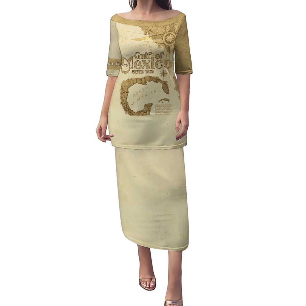 Gulf Of Mexico Estd 1672 Puletasi Vintage Style