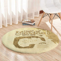 Gulf Of Mexico Estd 1672 Round Carpet Vintage Style
