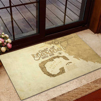 Gulf Of Mexico Estd 1672 Rubber Doormat Vintage Style