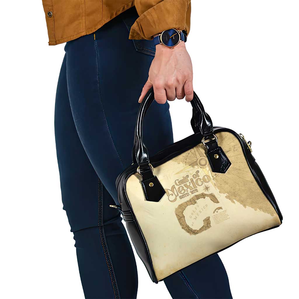 Gulf Of Mexico Estd 1672 Shoulder Handbag Vintage Style