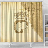 Gulf Of Mexico Estd 1672 Shower Curtain Vintage Style