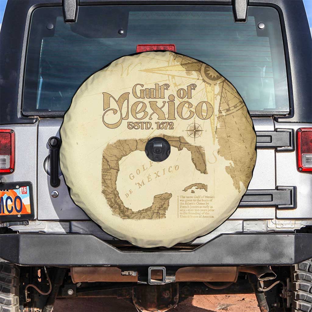 Gulf Of Mexico Estd 1672 Spare Tire Cover Vintage Style