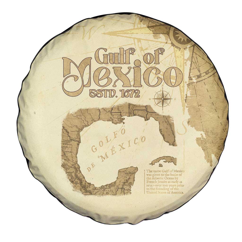 Gulf Of Mexico Estd 1672 Spare Tire Cover Vintage Style
