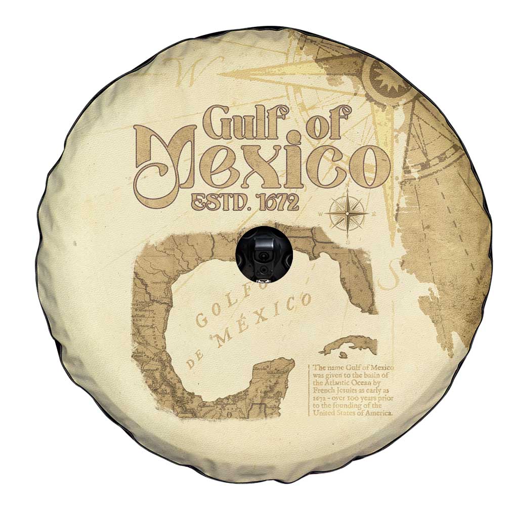 Gulf Of Mexico Estd 1672 Spare Tire Cover Vintage Style
