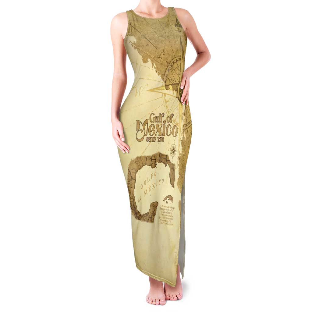 Gulf Of Mexico Estd 1672 Tank Maxi Dress Vintage Style
