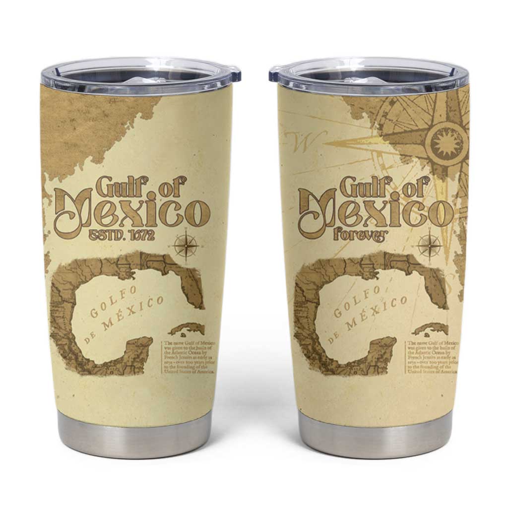 Gulf Of Mexico Estd 1672 Tumbler Cup Vintage Style