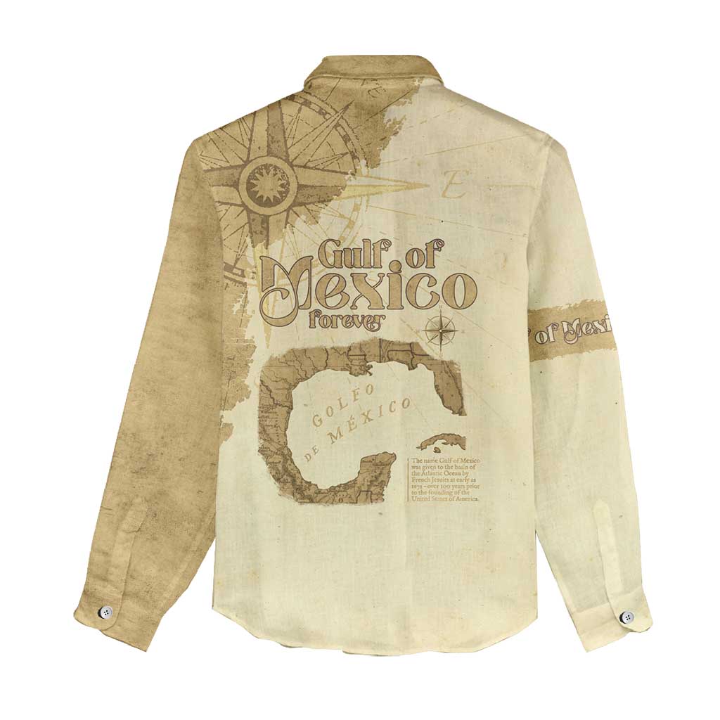 Gulf Of Mexico Estd 1672 Women Casual Shirt Vintage Style