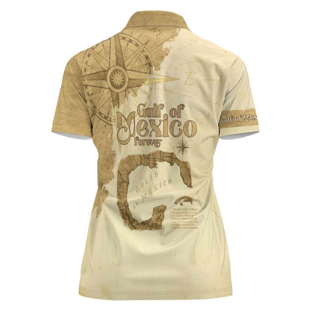 Gulf Of Mexico Estd 1672 Women Polo Shirt Vintage Style