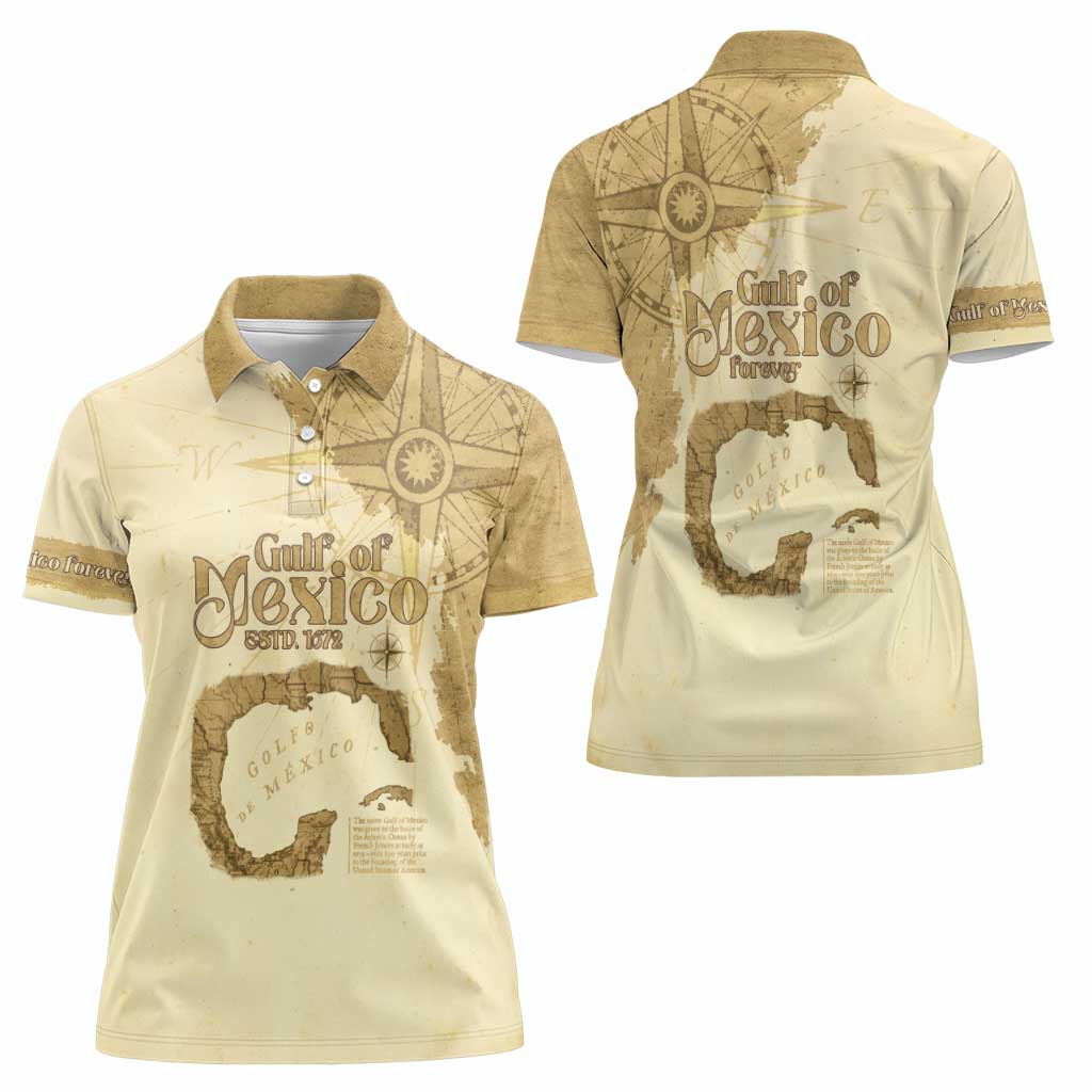 Gulf Of Mexico Estd 1672 Women Polo Shirt Vintage Style
