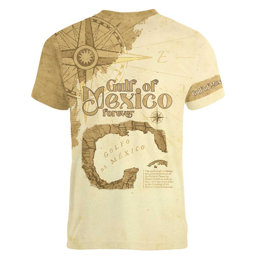 Gulf Of Mexico Estd 1672 Women V-Neck T-Shirt Vintage Style