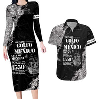 Golfo De Mexico Couples Matching Long Sleeve Bodycon Dress and Hawaiian Shirt Est. Since 1550 And Forever