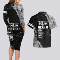 Golfo De Mexico Couples Matching Long Sleeve Bodycon Dress and Hawaiian Shirt Est. Since 1550 And Forever