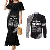 Golfo De Mexico Couples Matching Mermaid Dress and Long Sleeve Button Shirt Est. Since 1550 And Forever