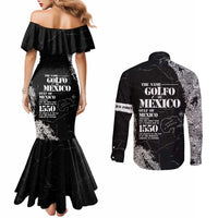 Golfo De Mexico Couples Matching Mermaid Dress and Long Sleeve Button Shirt Est. Since 1550 And Forever